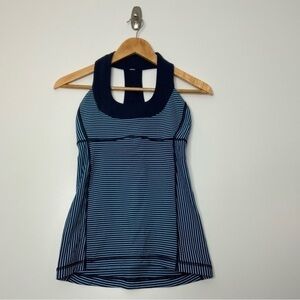 Navy Striped Women's Top